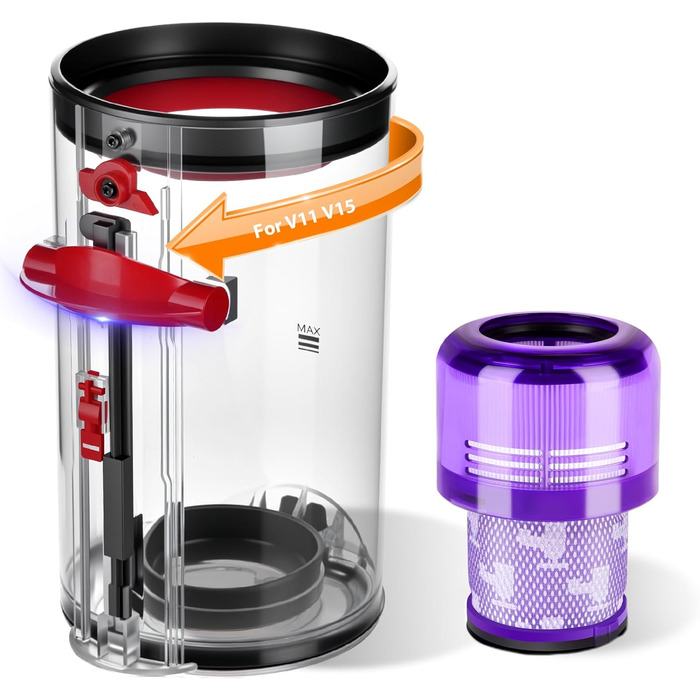 Фільтр HEPA для пилососа Dyson V11/V15 Torque Drive Animal (комплект 2 шт.) - миючий, змінний #DY-970013-02