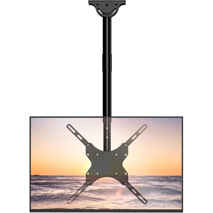 WALI Adjustable TV Wall Mount for LED, LCD, OLED, Plasma Screens - 66-165cm (26-65 inch), Up to 50kg, VESA 400x400mm, Black