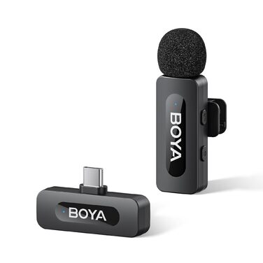 BOYA BY-V10: Бездротовий міні-мікрофон для смартфона з USB-C, для iPhone, Android, відеозйомки