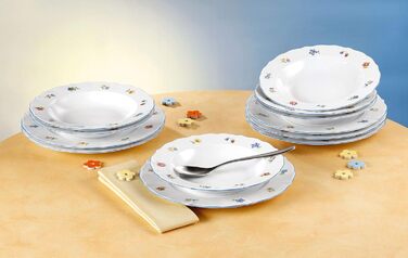 Seltmann Weiden 001.717236 12-Piece Sonate Nostalgie Tableware Set, 32.3 x 32.3 x 23.5 cm, White