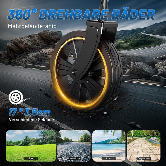Універсальний складаний візок Timber Ridge Bollerwagen 200L з підсклянником, регульованою ручкою, для пляжу, кемпінгу, саду, максимальне навантаження 150 кг (Сірий)