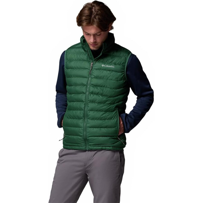 Чоловічий утеплений жилет Columbia Powder Lite II Vest, стібаний, колір Rain Forest