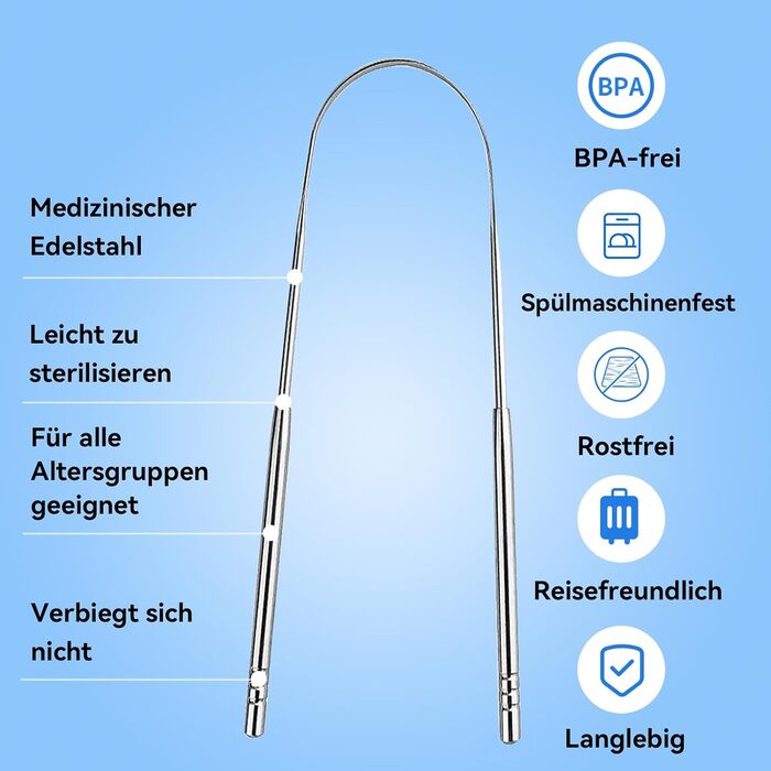 Електрична звукова зубна щітка JTF з очищувачем язика, 8 насадок, 5 режимів, Smart Memory, таймер 2 хв, IPX7, бездротова зарядка, для дорослих (блакитна) + очищувач язика