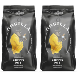 Кава в зернах Espresso Gorilla Crema No.1, темне обсмаження (dark roast), 1 кг (набір 2 шт)