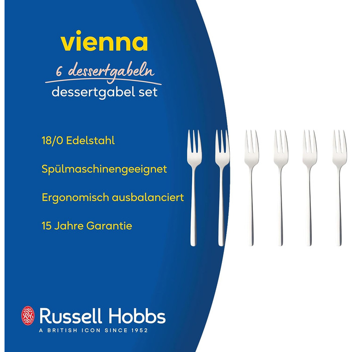 Набір столових приборів Russell Hobbs Vienna 16 предметів (нержавіюча сталь)