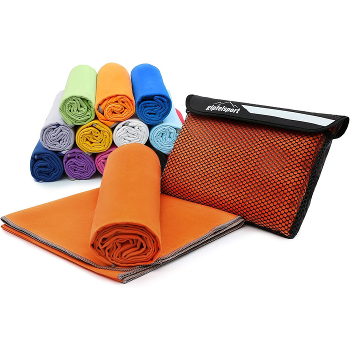 Набір мікрофібрових рушників Gipfelsport - для сауни, фітнесу, спорту та пляжу. Розміри: S (80x40 см), XS (50x30 см). Без сумки.