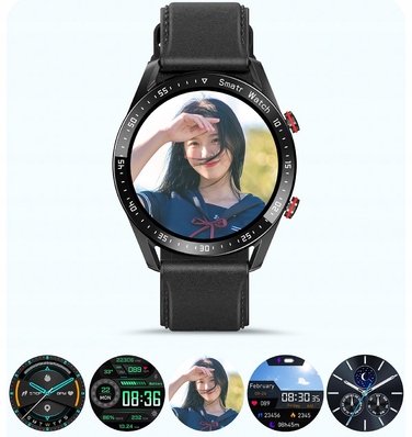 Смарт-годинник DomoGardeno для чоловіків з ремінцем + навушники, чорний