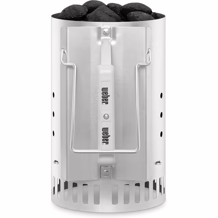 Вугільний гриль Weber Compact Kettle 47 см, чорний, кришка, чохол, комплект із стартером Rapidfire