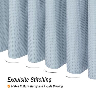 Завіса для душу Gibelle 183x213 см, вафельний малюнок, текстиль, водонепроникна, для прання, фіолетова