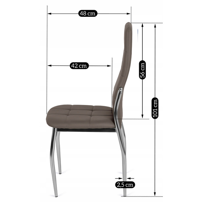 Стілець Mebel Elite, штучна шкіра, сірий, 1 шт.