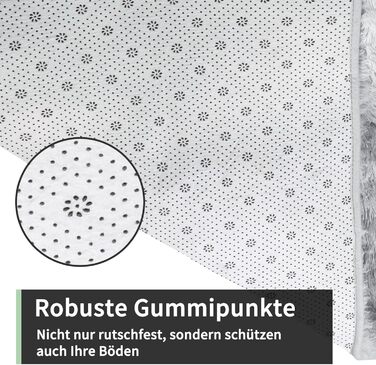 Килим Sour Lemon Hochflor сірий для вітальні, спальні, дитячої, 160x230 см, мобільний, антиковзаючий, плюшевий, сучасний