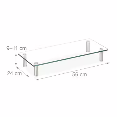 Relaxdays Screen Stand Glass
