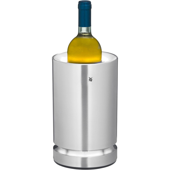 WMF Electric Bottle Cooler, Sparkling Wine or Wine Cooler Electric, Cooling Sleeve, LED Lighting