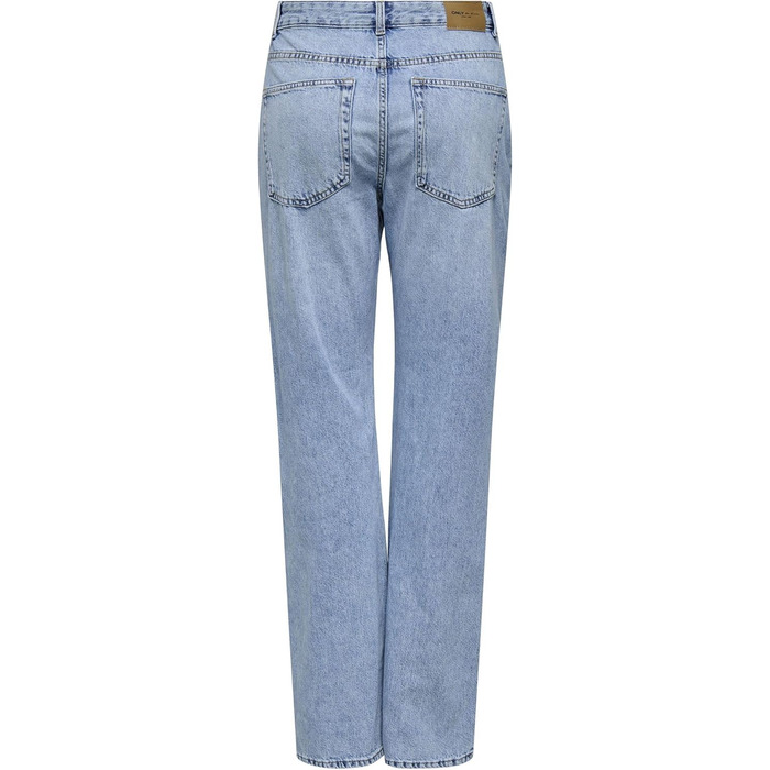 Джинси жіночі прямі ONLBLUSH світло-блакитні, середньої посадки, розмір M/32L, деним