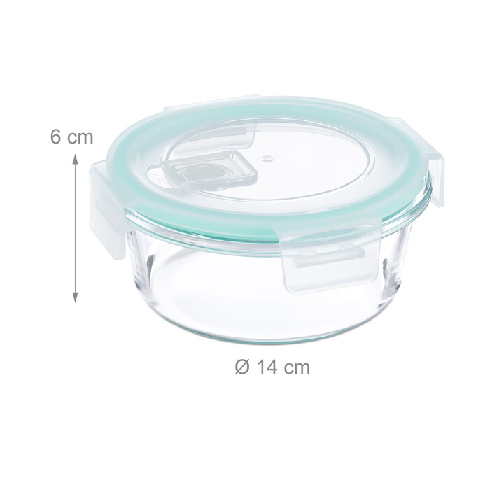 Relaxdays Glass Containers with Lids Set
