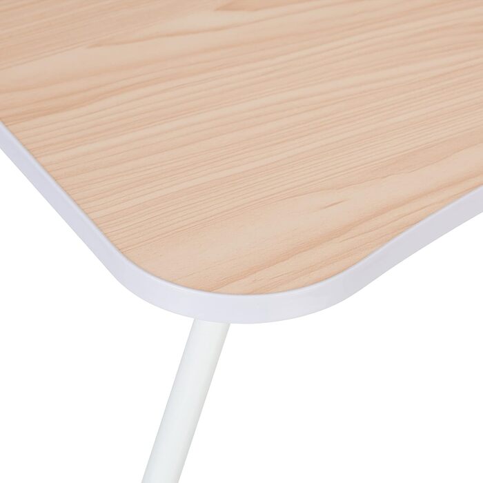 Столик для ноутбука Relaxdays на ліжко/диван, 26 x 63 x 40 см, розкладний, MDF, метал, натуральний колір