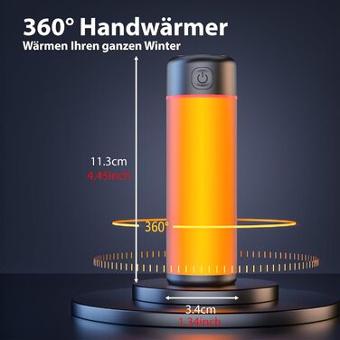 Електричні грілки для рук EXTSUD 2 шт. 5000mAh з USB-зарядкою, 3 режими нагріву, Powerbank для відпочинку на природі, подарунок