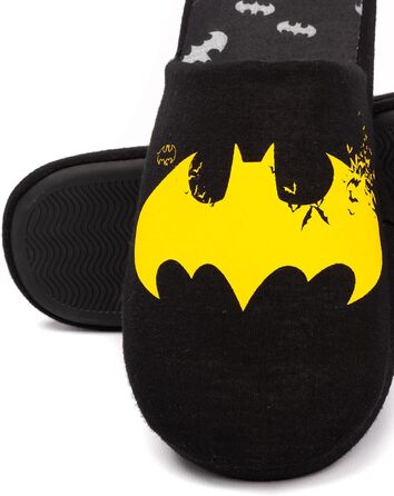 Тапочки DC Comics Batman для чоловіків, Dark Knight, логотип, чорні, 43/44 EU
