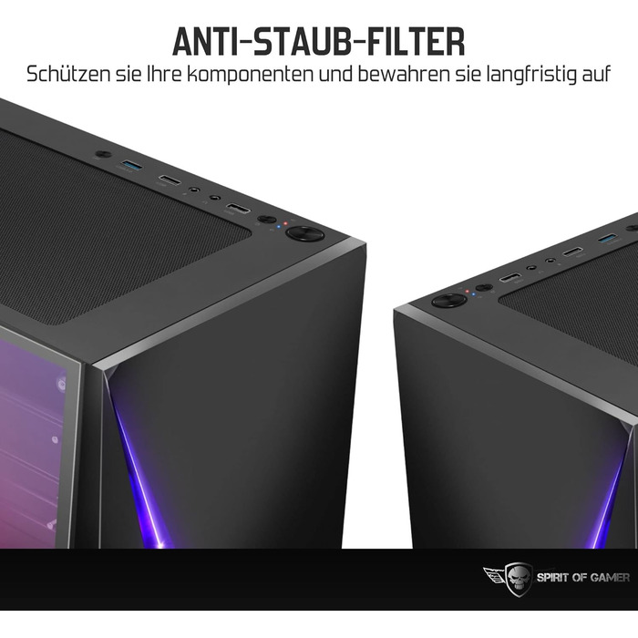 Корпус для ПК Spirit of Gamer Clone 4 RGB з прозорою стінкою з загартованого скла. Підтримує ATX/mATX/ITX. В комплекті 2 вентилятори 120 мм.