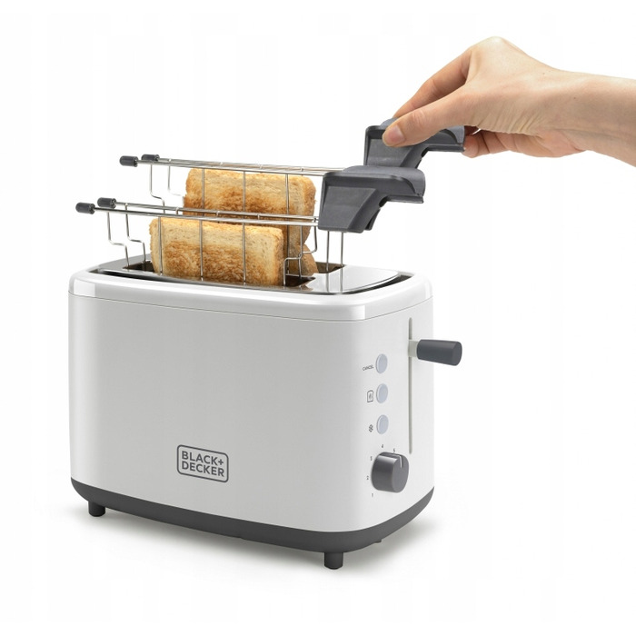 Тостер Black+Decker BXTOA820E, білий, 820 Вт