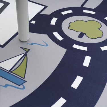 Дитячий килим Paco Home для хлопчиків та дівчаток, 140x200 см, сірий, антиковзкий, сучасний килим в дитячу кімнату