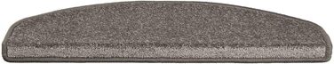 Casa Pura Dynasty Velour Non-Slip Stair Treads - 15 Piece Set - Anthracite Grey