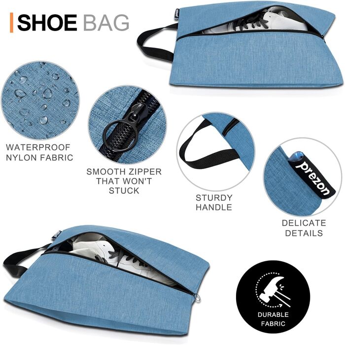 Набір компресійних органайзерів для подорожей (6 шт., блакитний)