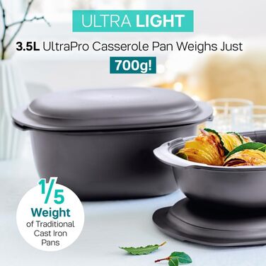 Форма для запікання Tupperware UltraPro 3,5 л з кришкою, прямокутна, жароміцний LCP пластик