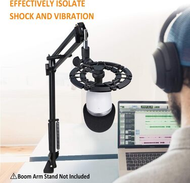 Тримач мікрофона YOUSHARES для Razer Seiren Mini/V3 Mini – професійний кріплення на пружинному тримачі з поп-фільтром, підставка для геймінгу, стрімінгу та подкастингу