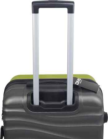 Набір валіз DMS® 7-елементів: 3 валізи (M/L/XL) з ABS-пластику, 360° колеса, кодовий замок + 4 чохли для одягу. Легкий, міцний, розширюваний, для подорожей та бізнесу (світло-зелений)