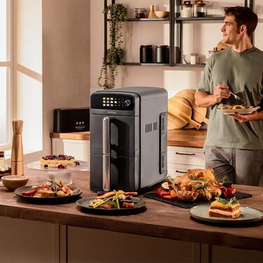 Фритюрниця Cecotec Cecofry DuoLevel 10.000, 10 л, 2400 Вт, сенсорне управління, 6 програм, контейнер 5 л