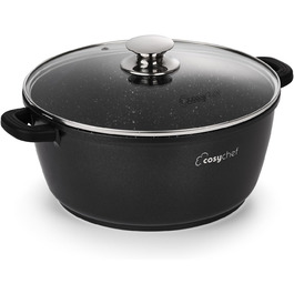 Набір каструль CosyChef Leia 28 см, 2 шт., з антипригарним покриттям та скляною кришкою, для всіх типів плит, індукційна, PFOA-free