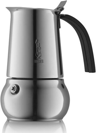 Кавоварка Bialetti Kitty з індукційним дном, нержавіюча сталь, на 10 чашок, срібляста