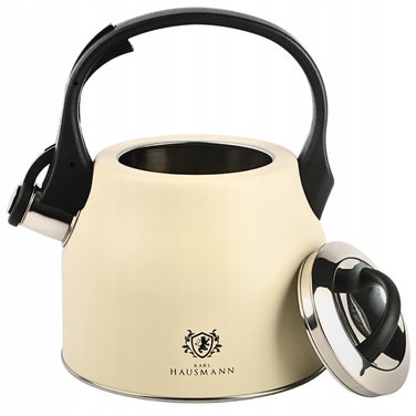 Класичний сталевий чайник Karl Hausmann, 2,3 л (бежевий, чорний, сріблясто-сірий)