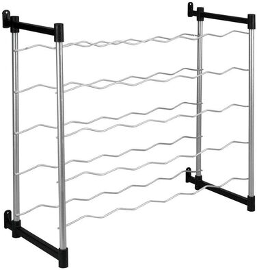 Metaltex Bottle Rack, Metal, Grey, For 72 Bottles (Suitable for 30 Bottles)