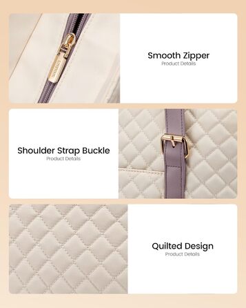 Сумка для ноутбука LOVEVOOK 15.6 дюймів, жіноча, універсальна, водонепроникна, для офісу, навчання, світло-бежева/рожева