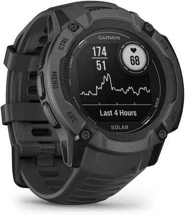 Garmin Instinct 2 – GPS-годинник з нескінченним часом роботи акумулятора (Solar, Шкіряно-сірий, 50 мм)