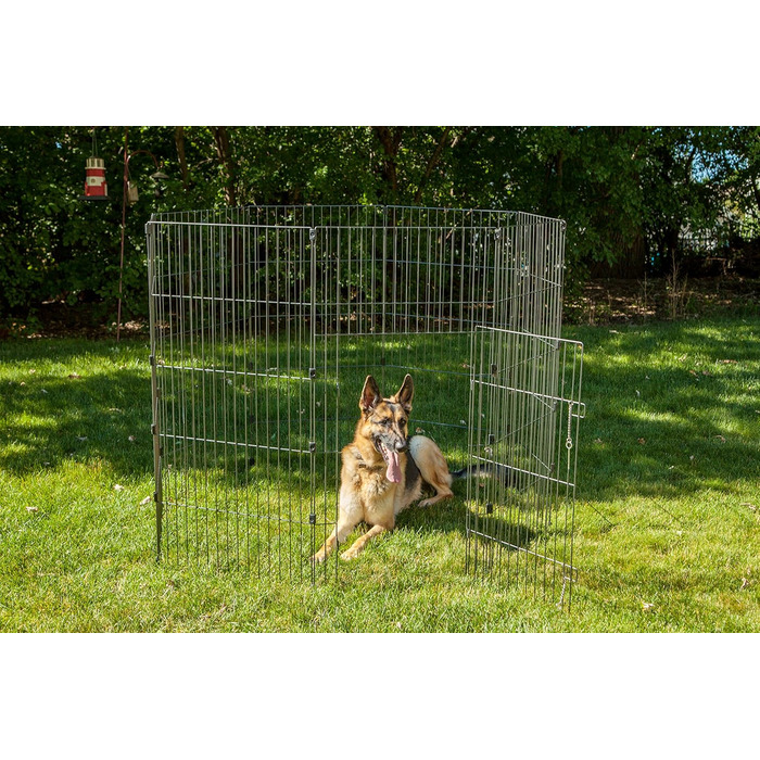 IRIS Вольєр для собак з дроту, 61 см, 24'H (48'H з дверцятами, срібний)