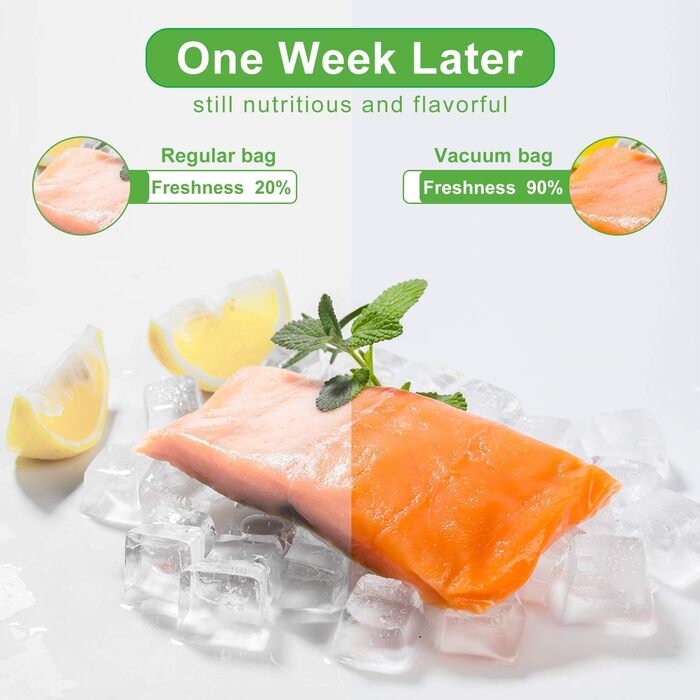 Vacuum Bags for Food 20CM x 30CM, 200 Bags Professional Food Vacuum Bags for All Vacuum Sealers & Food Vacuum Machines, BPA-Free, Sous Vide Freezer Bags