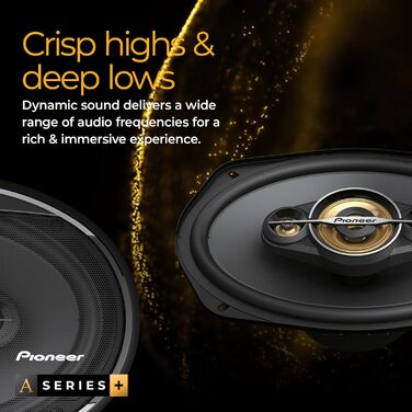 Автомобільна акустика Pioneer TS-A6991F 6x9 дюймів, 5-смугові коаксіальні динаміки, потужність 700Вт, RMS 120Вт, глибокий звук, монтажна глибина 86 мм, комплект 2 шт., з решіткою
