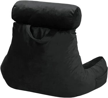 Подушка для читання Bananair - м'яка та комфортна, з підлокотниками та ергономічною спинкою (чорна)