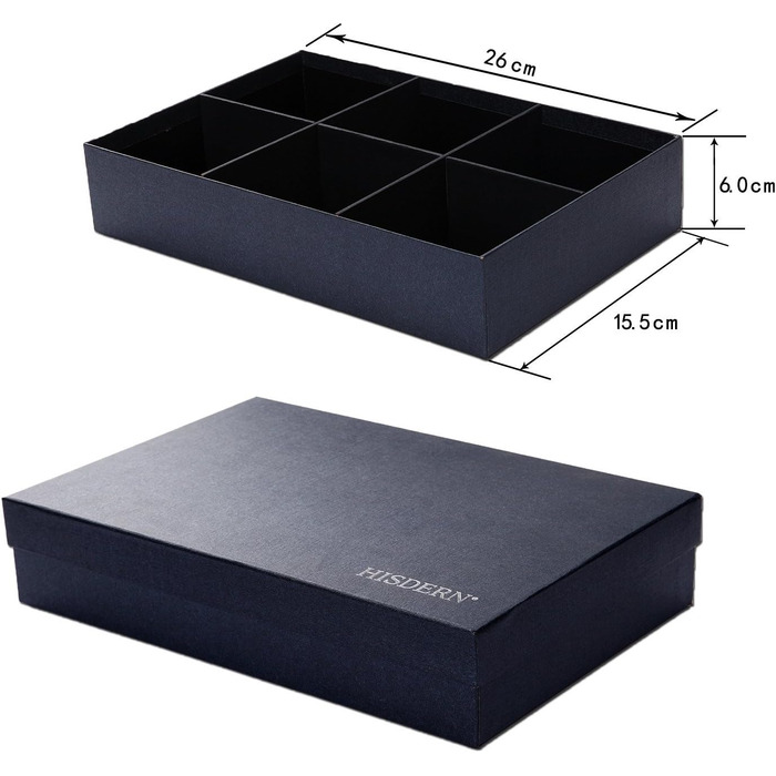 Набір краваток чоловічих HISDERN (5 шт.) з кишеньковим хустиною. Класичний елегантний аксесуар для весілля. Шовкові краватки та хустинки для чоловіків у подарунковій коробці.