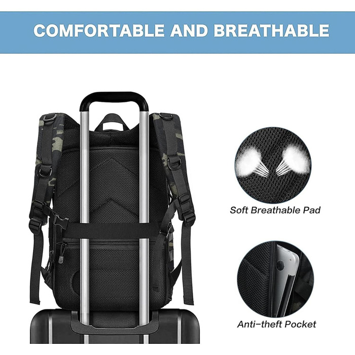 MOSISO Рюкзак для камери, тактичний, сумісний з Canon/Nikon/Sony, відділення для ноутбука 15-16 дюймів, тримач для штатива