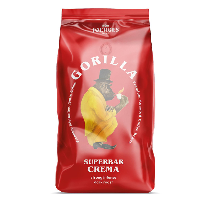 Кава в зернах Joerges GORILLA Super Bar Crema, темне обсмаження, 1 кг