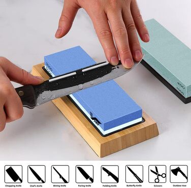 Набір для заточування ножів Vuwo 2-в-1: 400/1000 грінь. З антиковзким тримачем