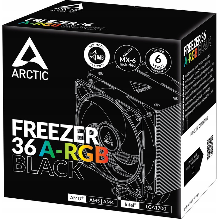 Кулер для процесора Arctic Freezer 36 ARGB Black (ACFRE00124A)