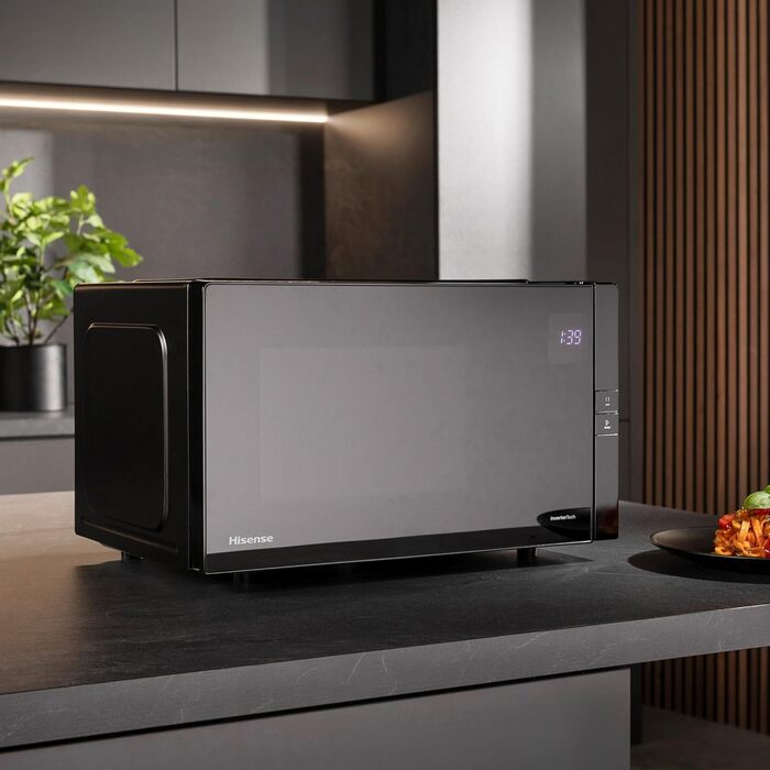 Мікрохвильова піч Hisense H20MOBS4HI 25 л з InverterTech, керамічним покриттям та цифровим керуванням