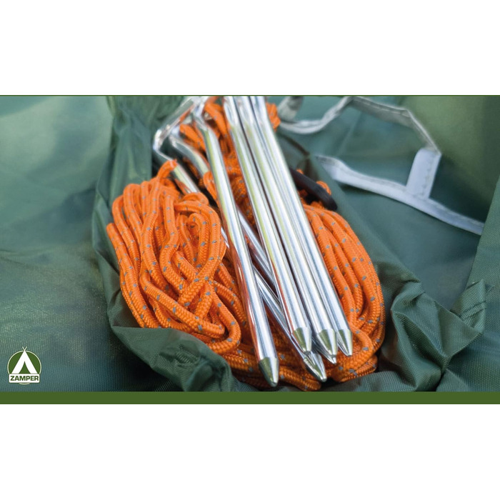 Тент Zamper Zelt-Plane 3x3m: водовідштовхуючий сонцезахисний тент для кемпінгу та відпочинку на природі (зелений)