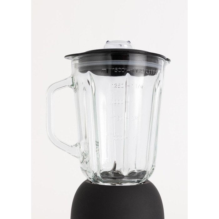CREATE/BLENDER MATTE/American Style Stab Mixer Black / 2 Speeds, 1.5L Capacity, Safety System, 1m Cord, 4 Stainless Steel Blades, 800W Black BLENDER MATTE