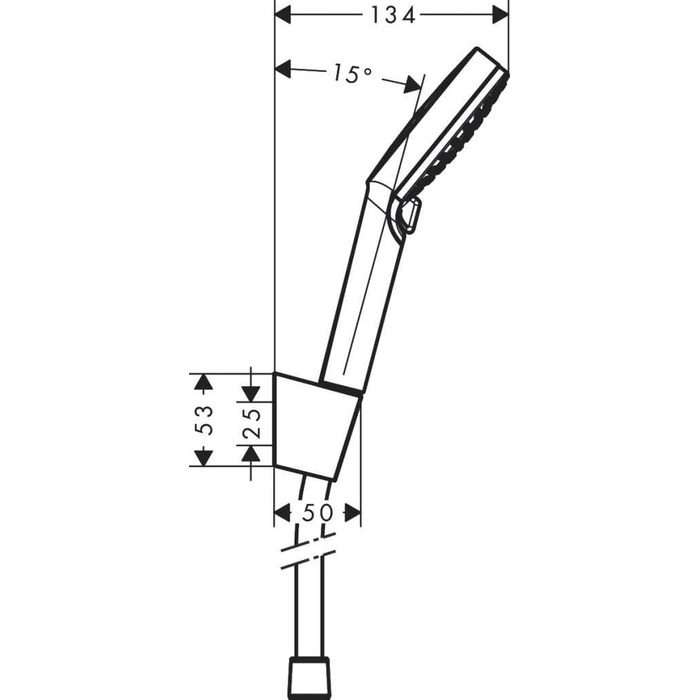hansgrohe Crometta Shower Set with showerhead, shower hose (1.25 m) and showerhead holder, White/Chrome, 26691400 (Set with 1.60m shower hose, 2 spray patterns)